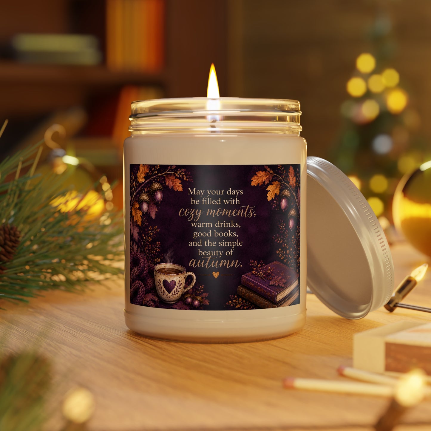 May Your Days Be Filled with Cozy Moments – 9 oz Scented Soy Candle | Royal Acorn Collection