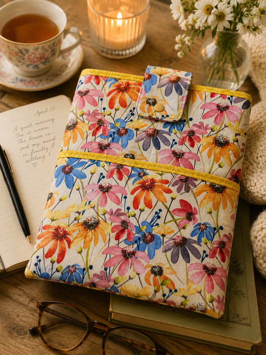Wildflower Book Sleeve | Handmade Cottagecore Reading Accessory