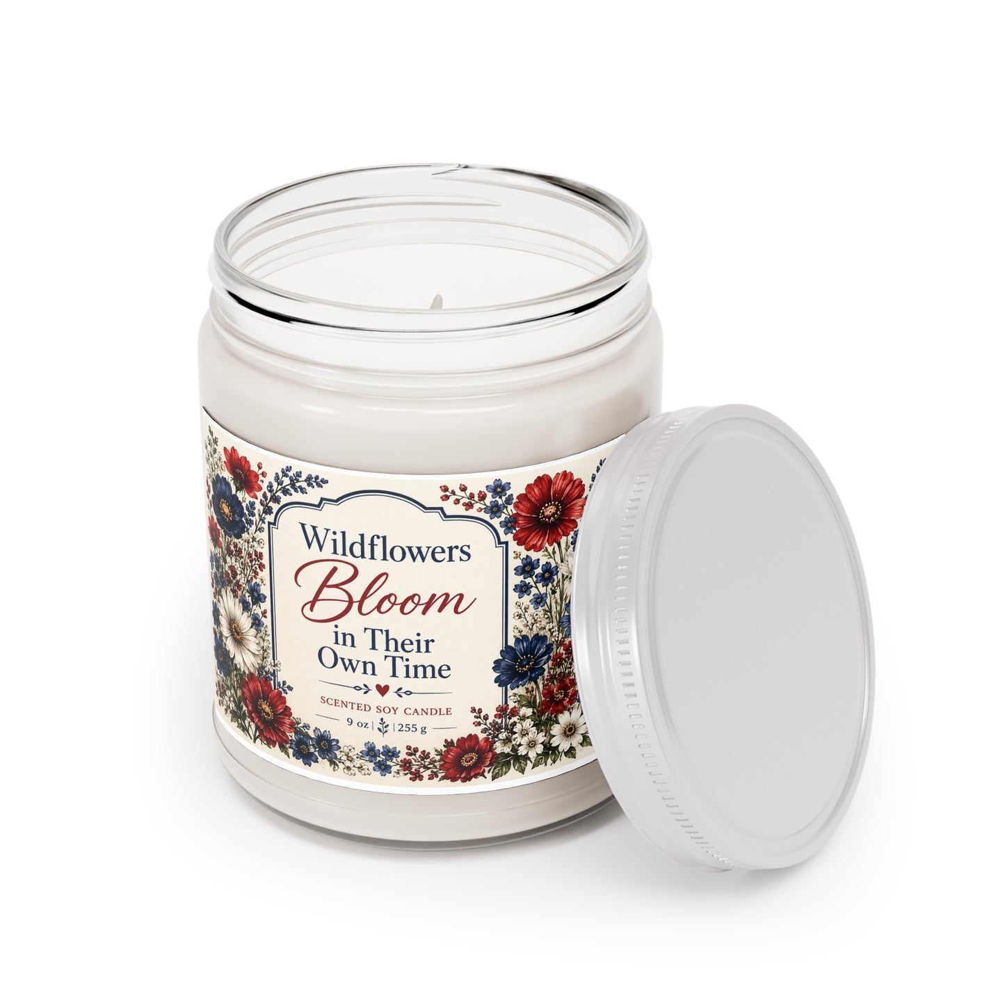 Wildflowers Bloom in Their Own Time – 9 oz Scented Soy Candle | Midnight Wildflower Collection