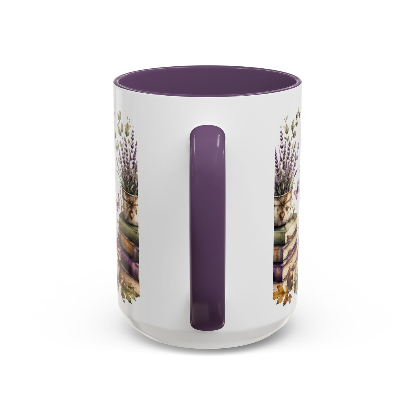 A Good Book & a Cup of Tea – 15 oz Purple Accent Mug | Book Lover & Tea Lover Gift