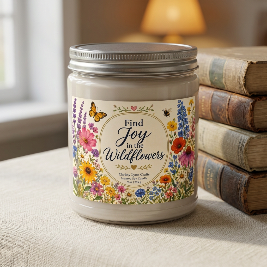 Find Joy in the Wildflowers 🌼 9 oz Soy Candle