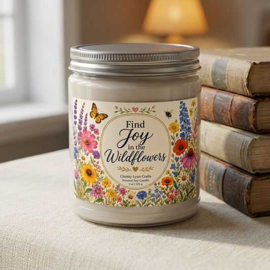Find Joy in the Wildflowers 🌼 9 oz Soy Candle