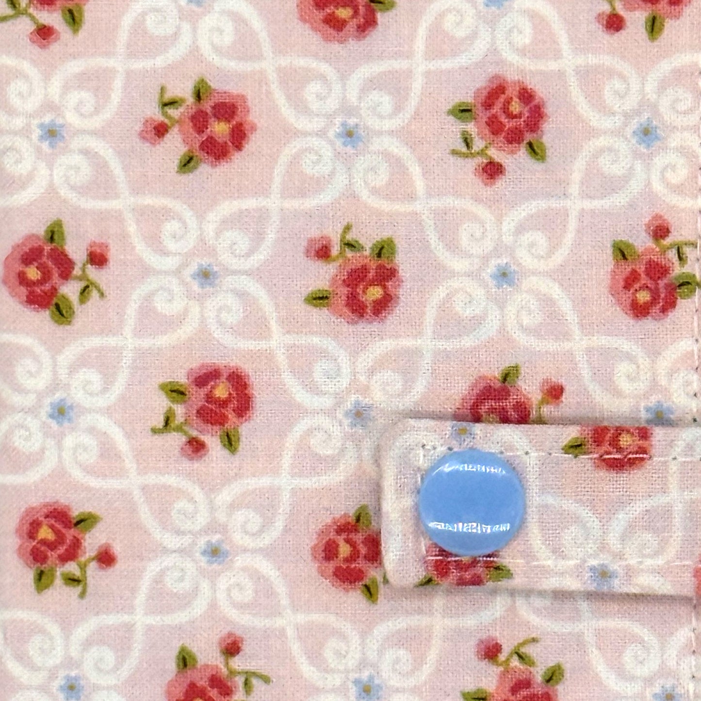 Pink Floral - Handmade Tea Wallet - Cotton Tea Bag Holder with Snap Closure - Travel Tea Organizer (Copy)