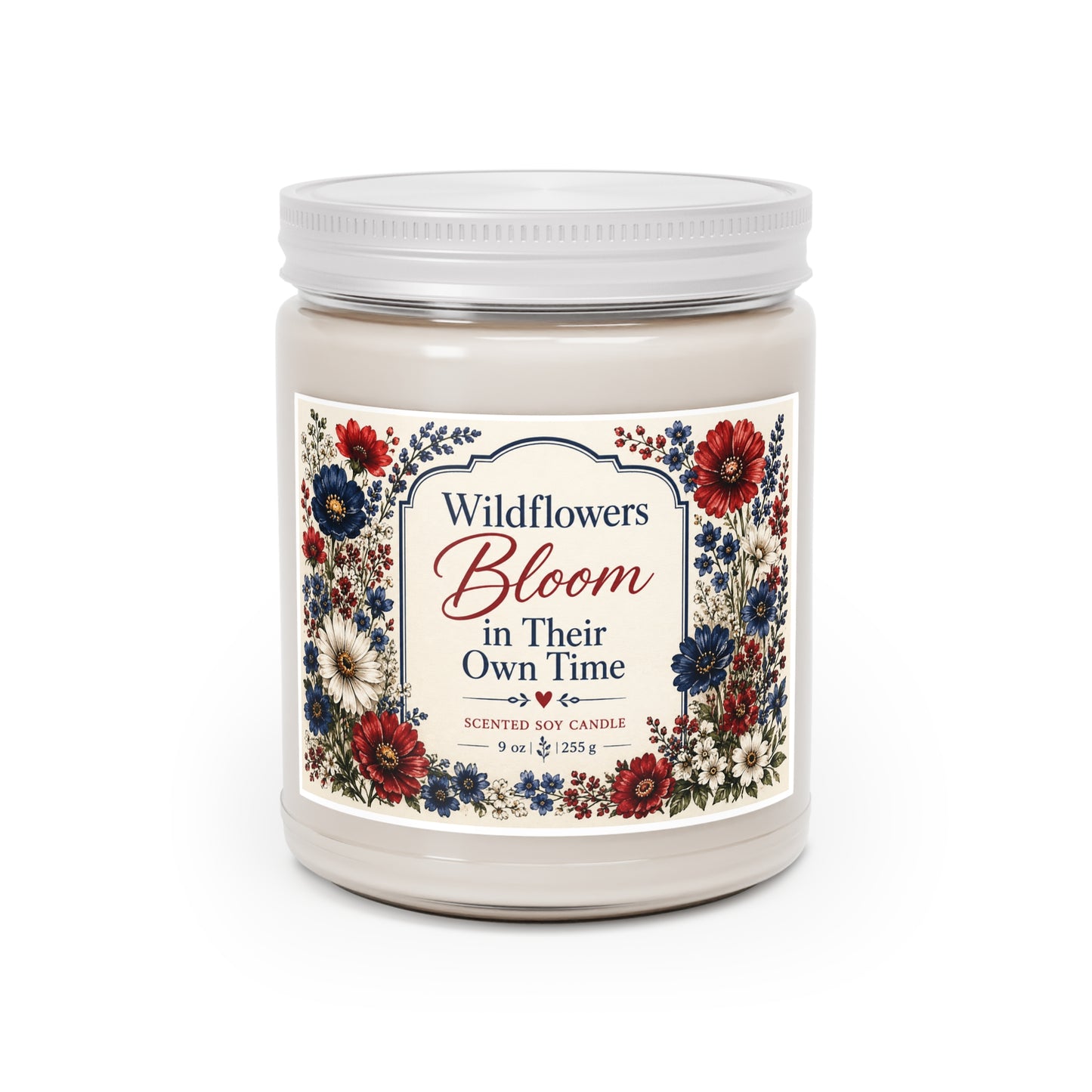 Wildflowers Bloom in Their Own Time – 9 oz Scented Soy Candle | Midnight Wildflower Collection