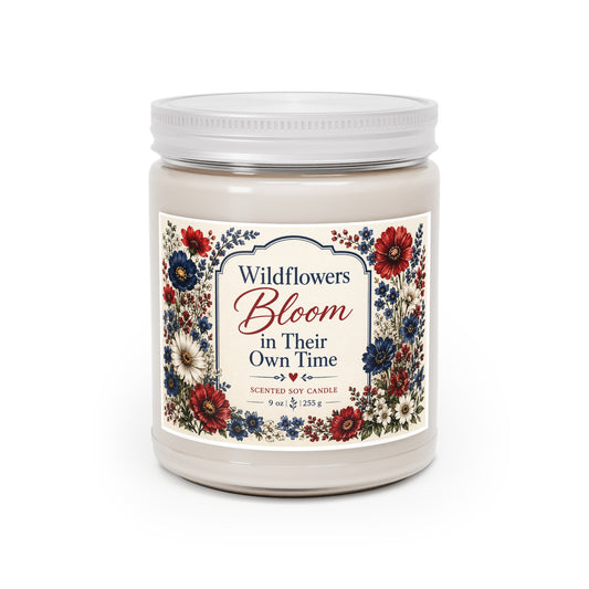 Wildflowers Bloom in Their Own Time – 9 oz Scented Soy Candle | Midnight Wildflower Collection