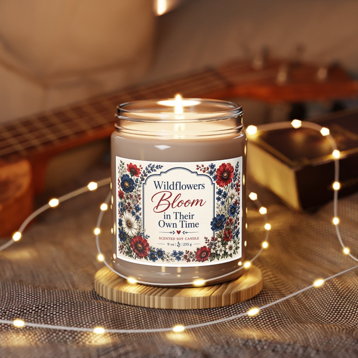 Wildflowers Bloom in Their Own Time – 9 oz Scented Soy Candle | Midnight Wildflower Collection