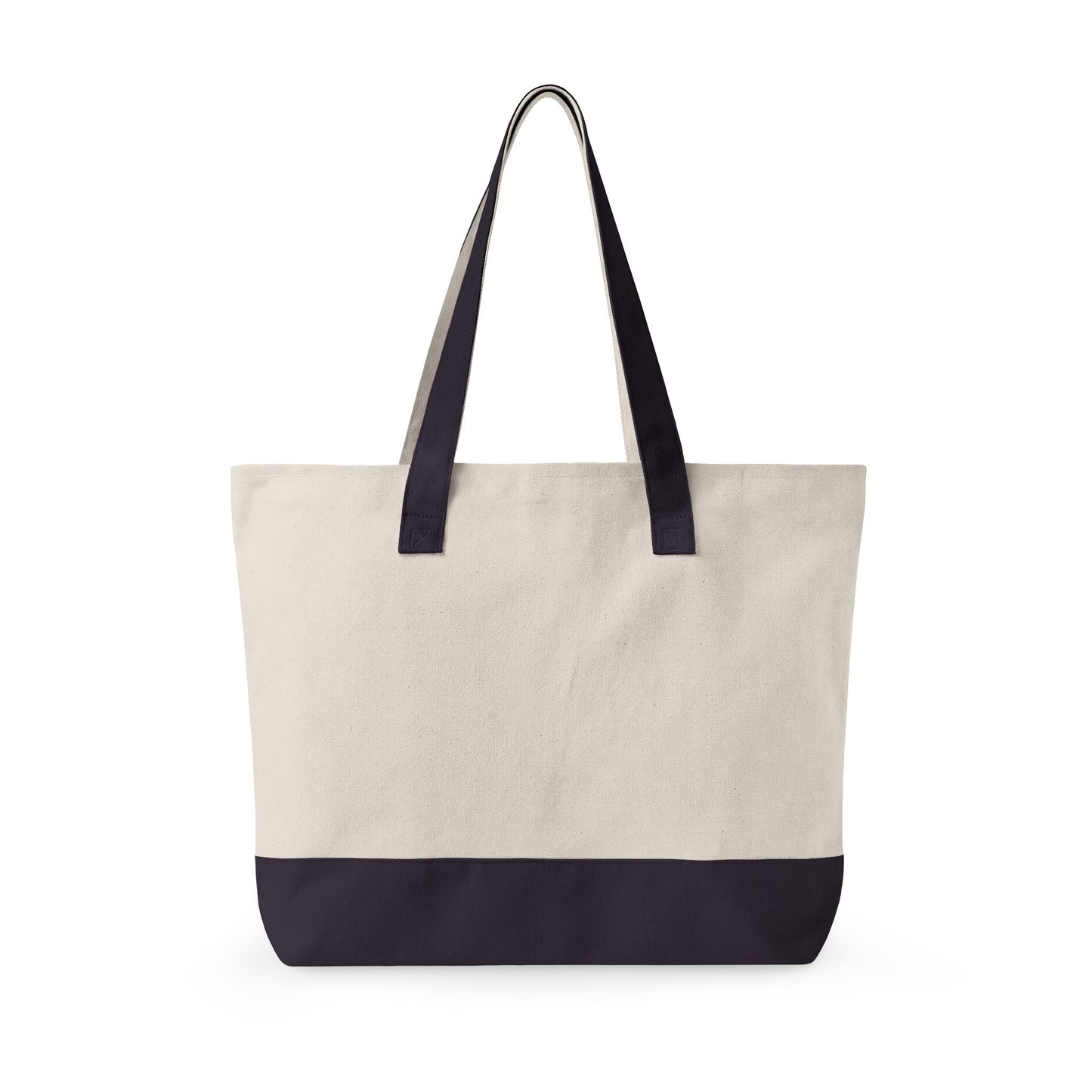 Wildflowers Bloom in Their Own Time – Zippered Canvas Tote Bag | Midnight Wildflower Collection
