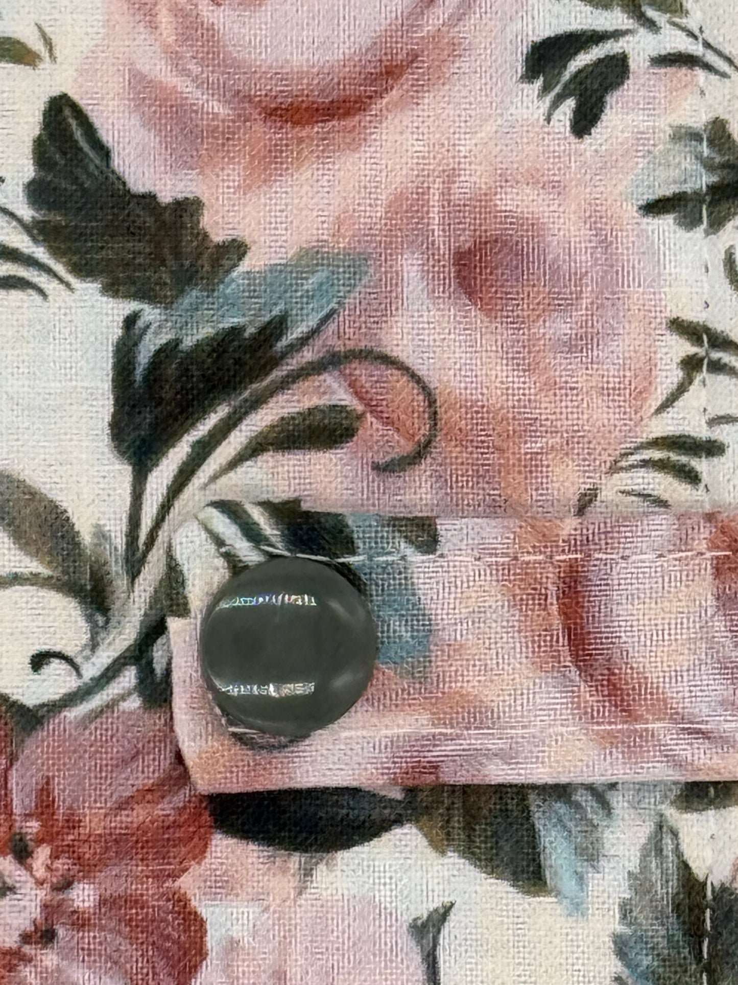 Rose Garden - Handmade Tea Wallet - Cotton Tea Bag Holder with Snap Closure - Travel Tea Organizer