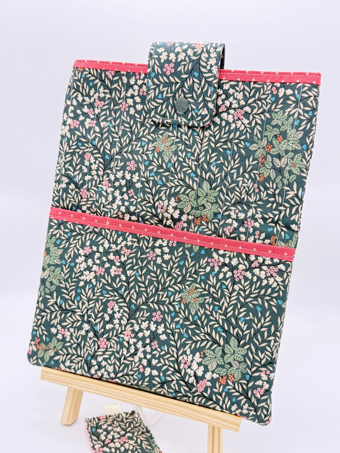 Handmade Floral Quilted Book Sleeve – Cozy Reader Gift