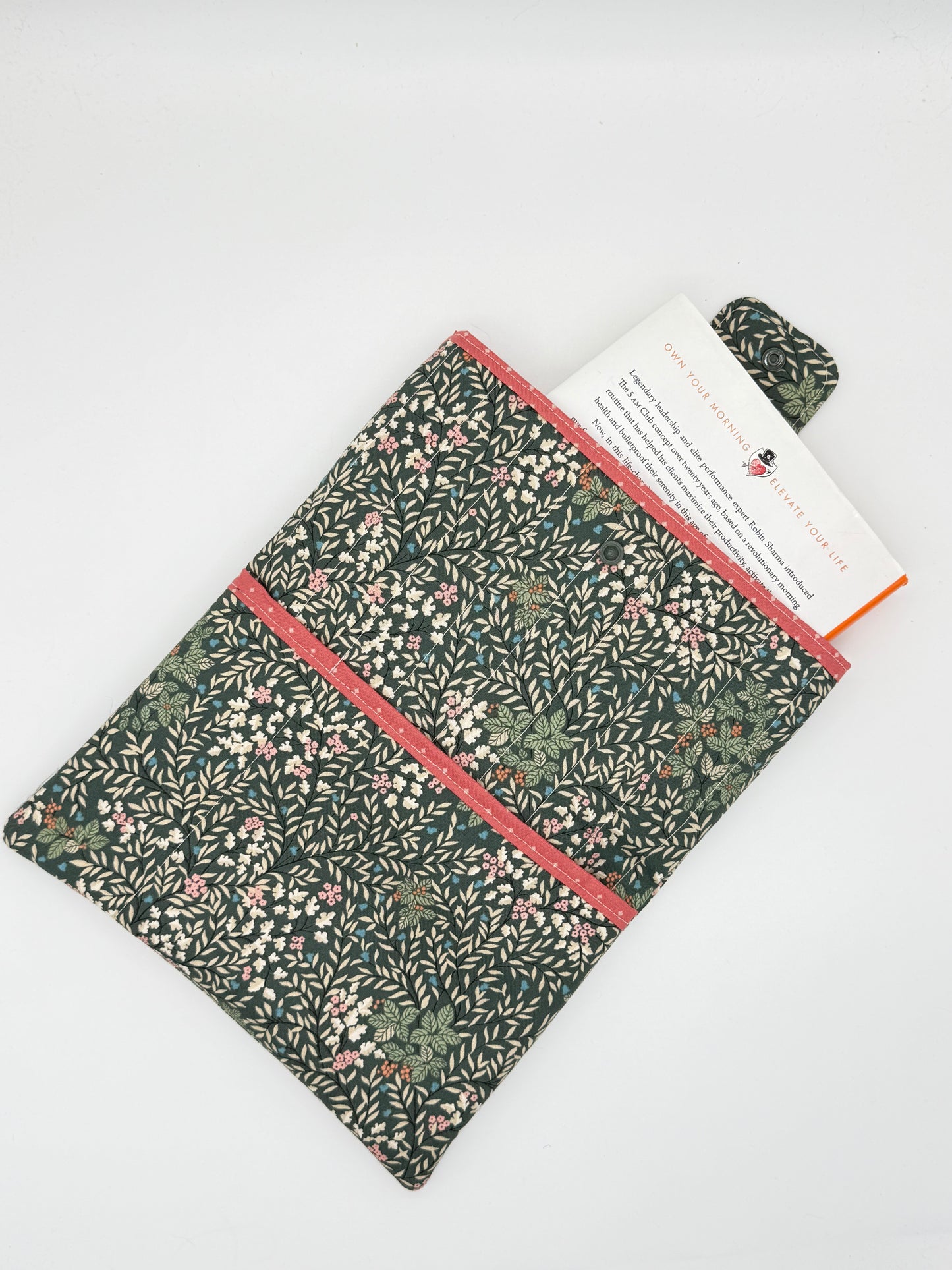 Handmade Floral Quilted Book Sleeve – Cozy Reader Gift
