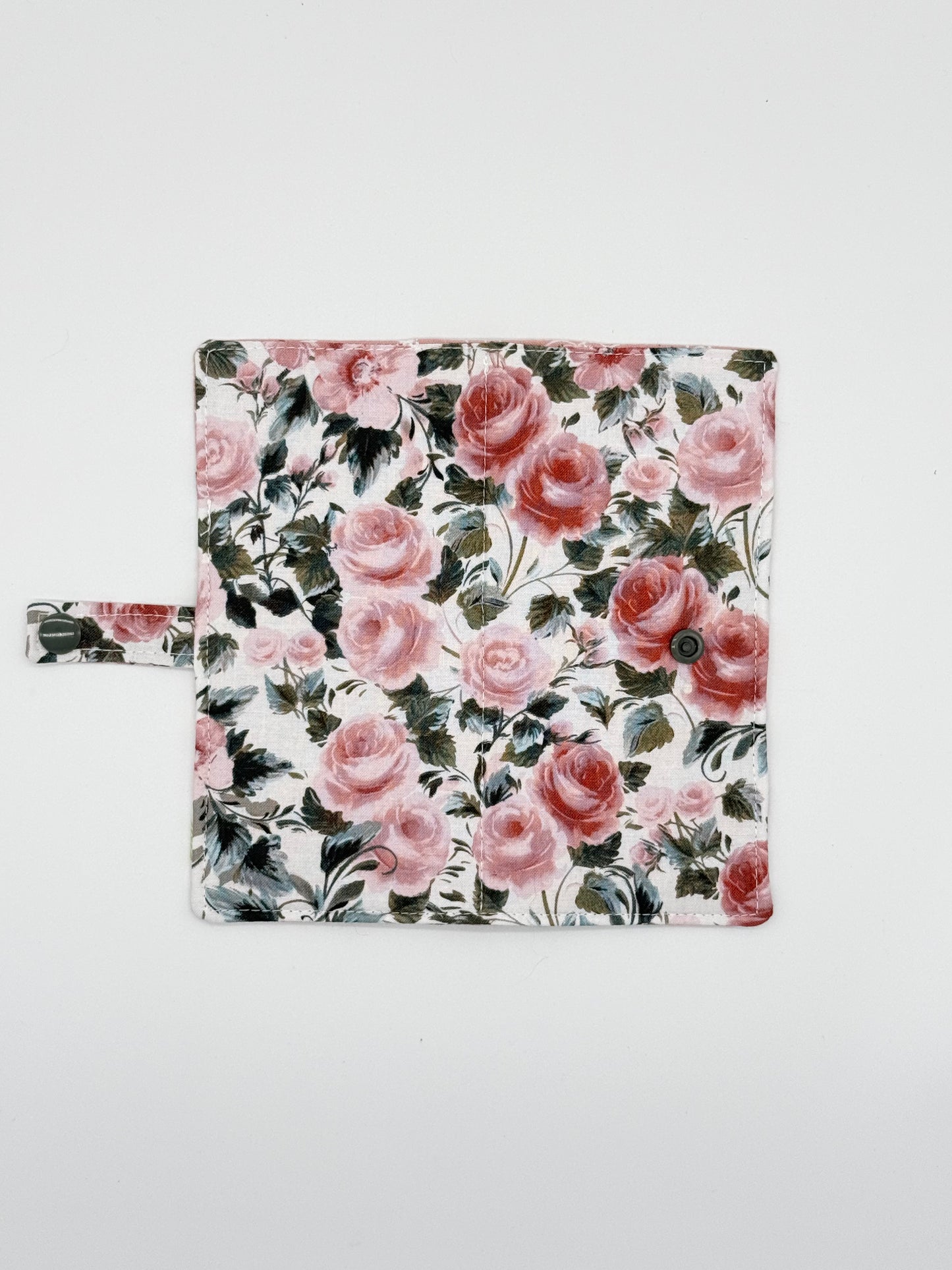 🌹 Rose Garden Tea Wallet | Handmade 6-Pocket Tea Bag Holder
