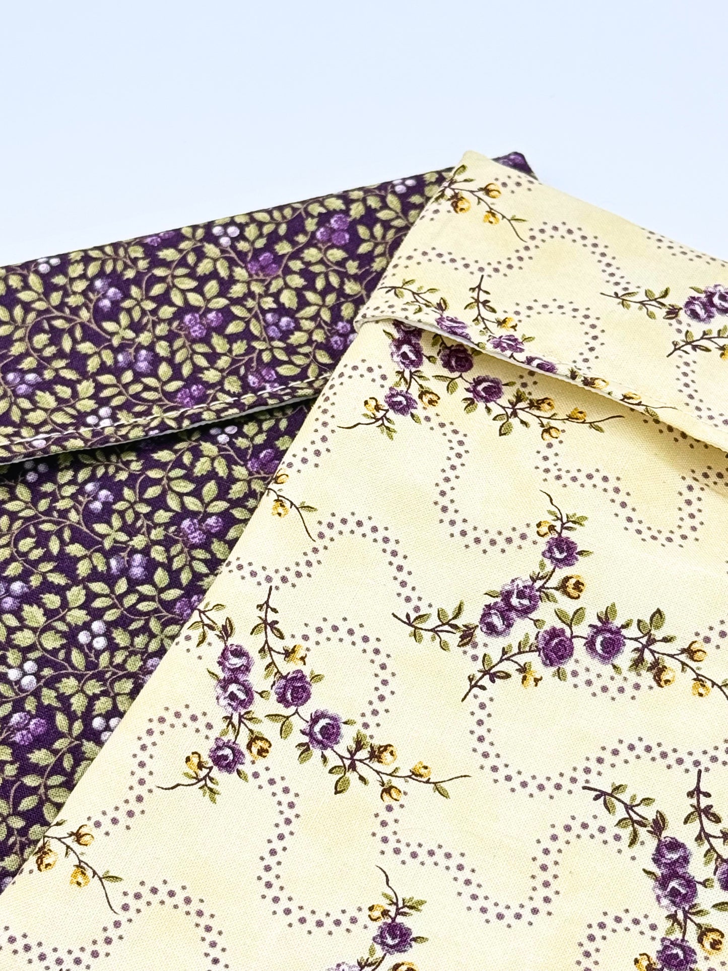 Lavender Vines Reusable Snack Pouch